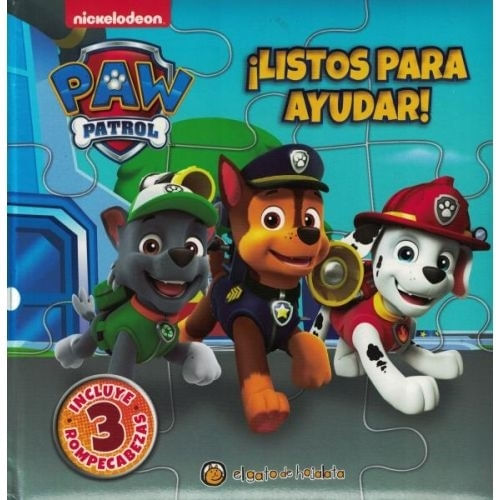LISTOS PARA AYUDAR! - PAW PATROL - 3 ROMPECABEZAS - CARTONE LISTOS PARA AYUDAR! - PAW PATROL - 3 ROMPECABEZAS - CARTONE
