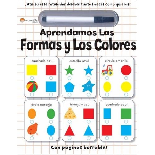 APRENDAMOS LAS FORMAS Y COLORES - LIBRO + ROTULADOR