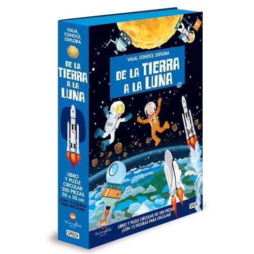 DE LA TIERRA A LA LUNA - LIBRO + PUZZLE 200 PAGINAS