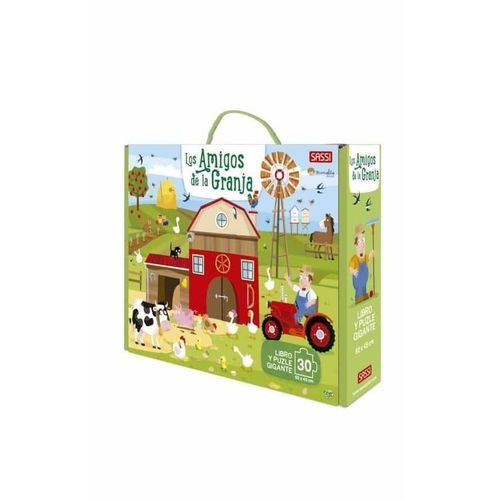LOS AMIGOS DE LA GRANJA - LIBRO + PUZZLE GIGANTE (30 PIEZAS)