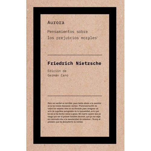 AURORA - PENSAMIENTOS SOBRE LOS PREJUICIOS MORALES