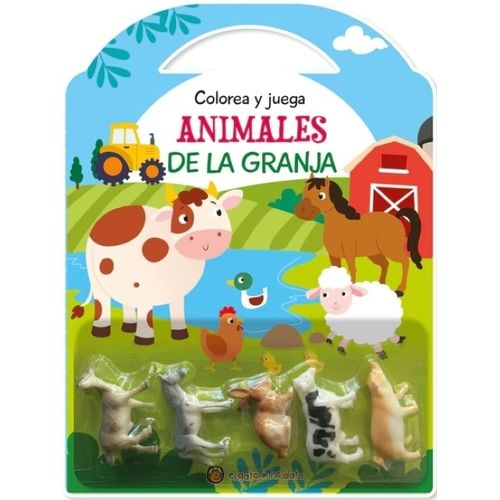 ANIMALES DE LA GRANJA - COLOREA Y JUEGA (5 JUGUETES)