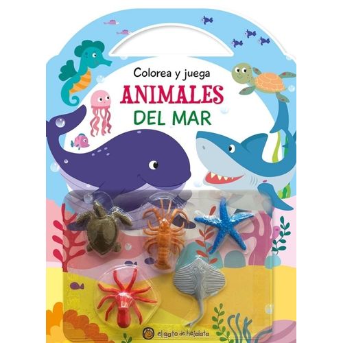 ANIMALES DEL MAR - COLOREA Y JUEGA (5 JUGUETES)