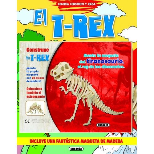 EL T-REX - DINOSAURIOS CON MAQUETA DE MADERA