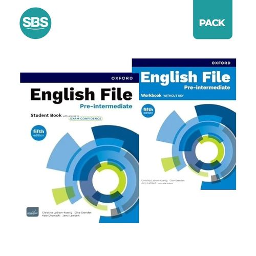 ENGLISH FILE PRE- INTERMEDIATE 5/ED. - SB + WB - 2 LIBROS