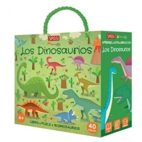 LOS DINOSAURIOS - LIBRO + PUZLE + 10 FIGURAS