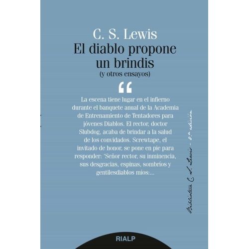 EL DIABLO PROPONE UN BRINDIS - C. S. LEWIS