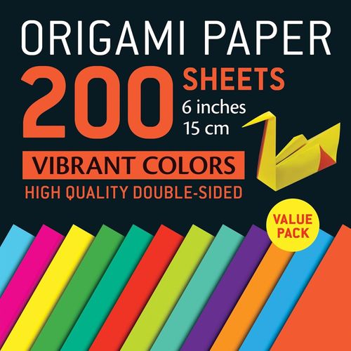 VIBRANT COLORS - ORIGAMI PAPER 200 SHEETS
