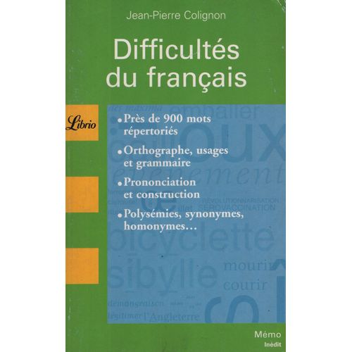 DIFFICULTES DU FRANCAIS