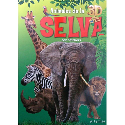 ANIMALES DE LA SELVA 3D + STICKERS