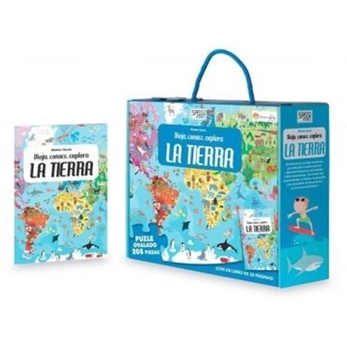 LA TIERRA -  LIBRO + VIAJA APRENDE EXPLORA - PUZLE OVAL 205