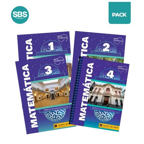 MATEMATICA 1 AL 4 - NUEVO DINAMICA - 4 LIBROS