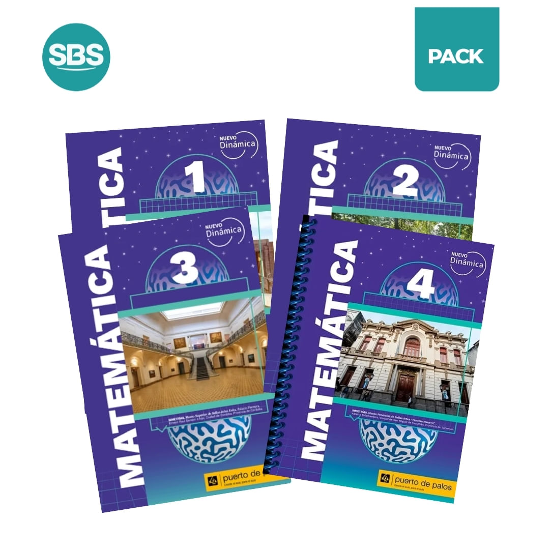 MATEMATICA 1 AL 4 - NUEVO DINAMICA - 4 LIBROS