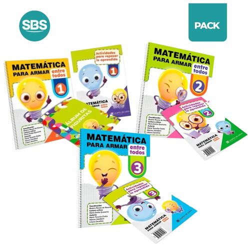 MATEMATICA PARA ARMAR ENTRE TODOS 1 AL 3 - 3 LIBROS