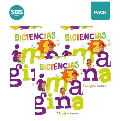 BICIENCIAS IMAGINA 1 AL 3 - 3 LIBROS