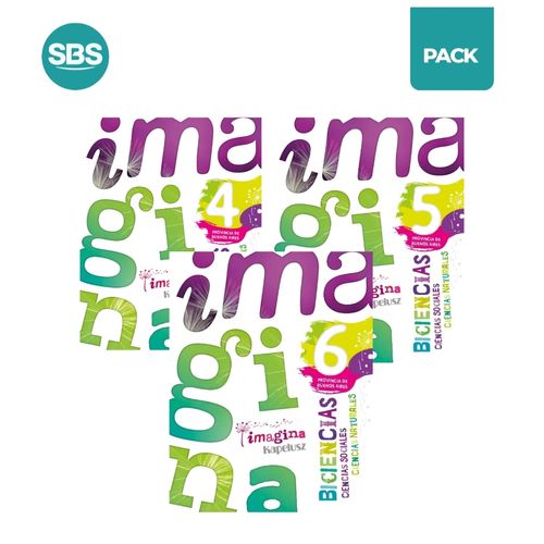 BICIENCIAS IMAGINA BONAERENSE 4 AL 6 - 3 LIBROS