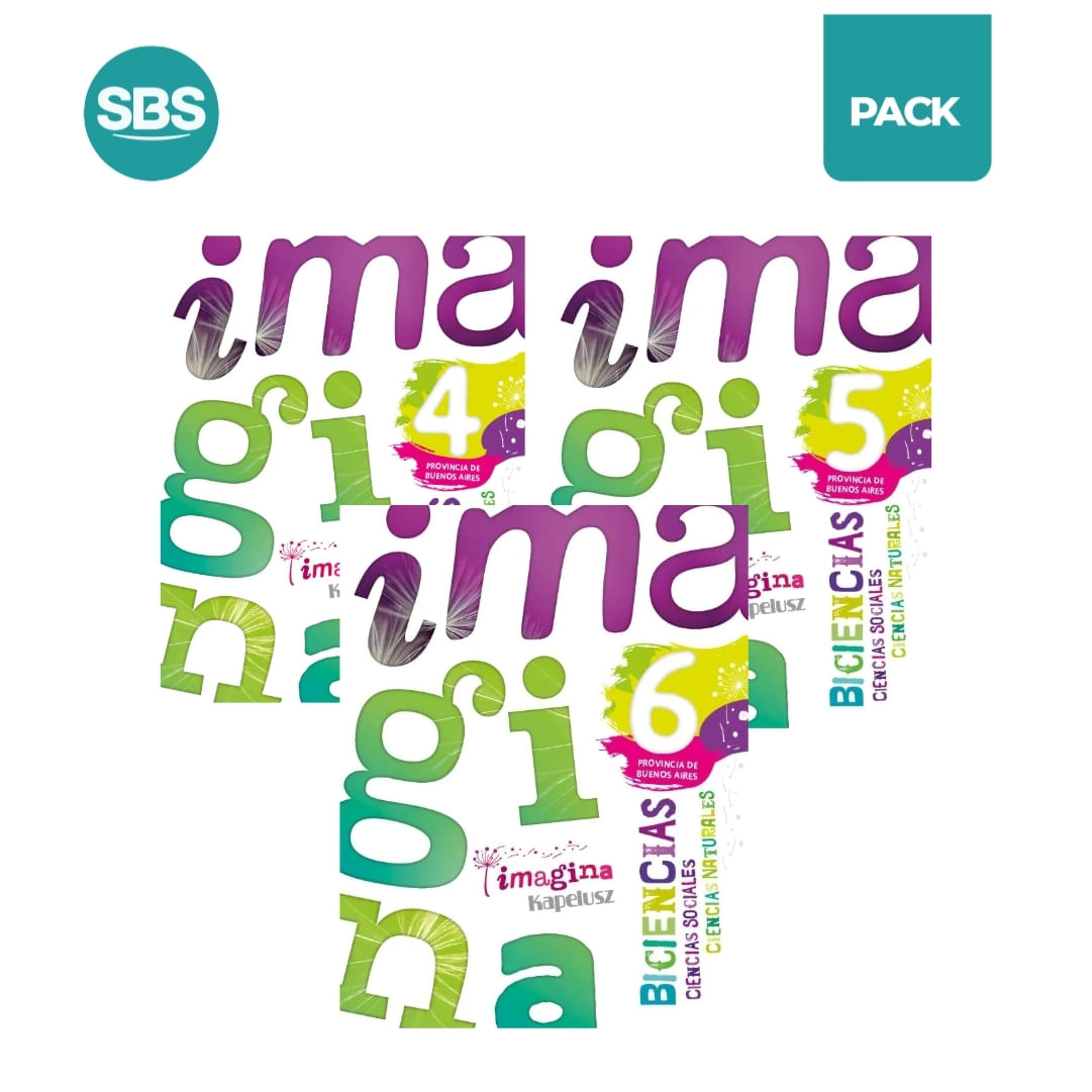 BICIENCIAS IMAGINA BONAERENSE 4 AL 6 - 3 LIBROS