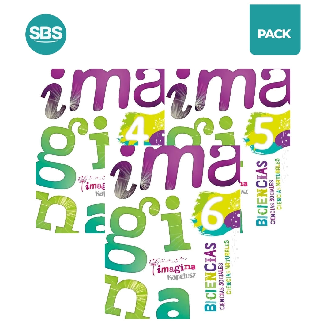 BICIENCIAS IMAGINA NACION 4 AL 6 - 3 LIBROS