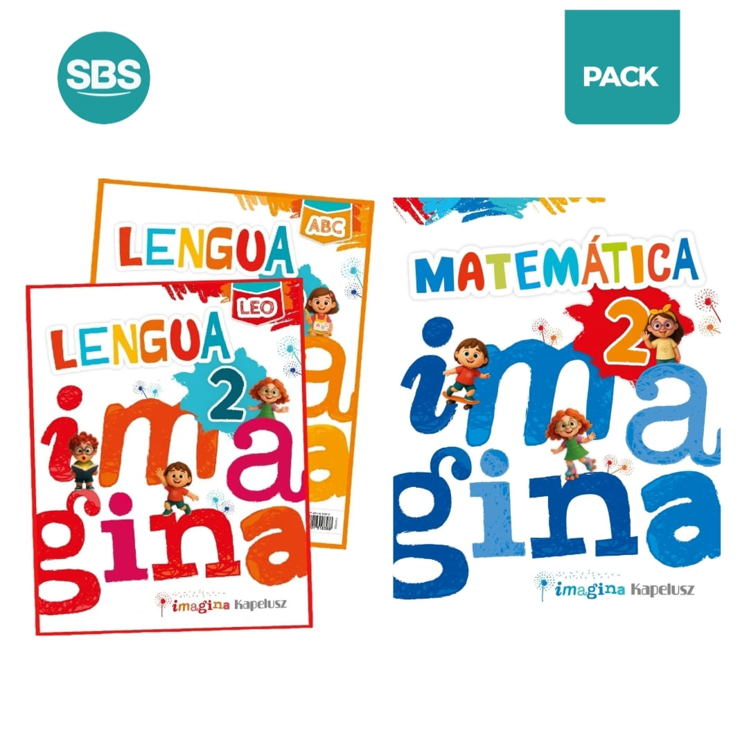 MATEMATICA + PRACTICAS DEL LENGUAJE - IMAGINA 2 - 2 LIBROS