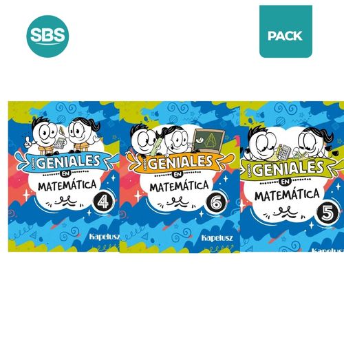 SOMOS GENIALES EN MATEMATICA 4 AL 6 - 3 LIBROS