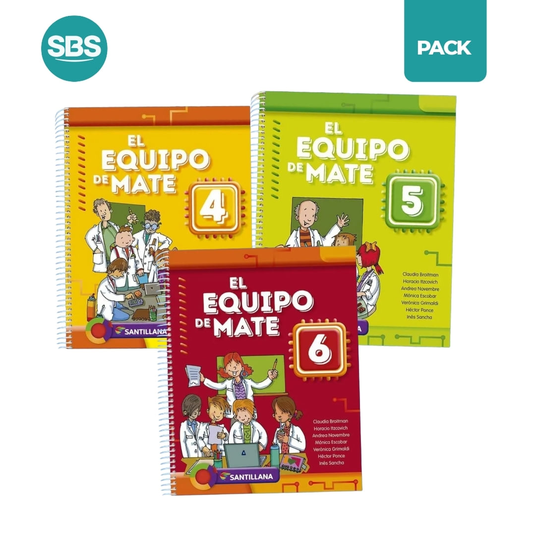 EL EQUIPO DE MATE 4 AL 6 - 3 LIBROS