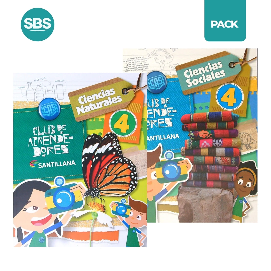 CLUB DE APRENDEDORES 4 NACION - SOCIALES + NATURALES - 2 LIB