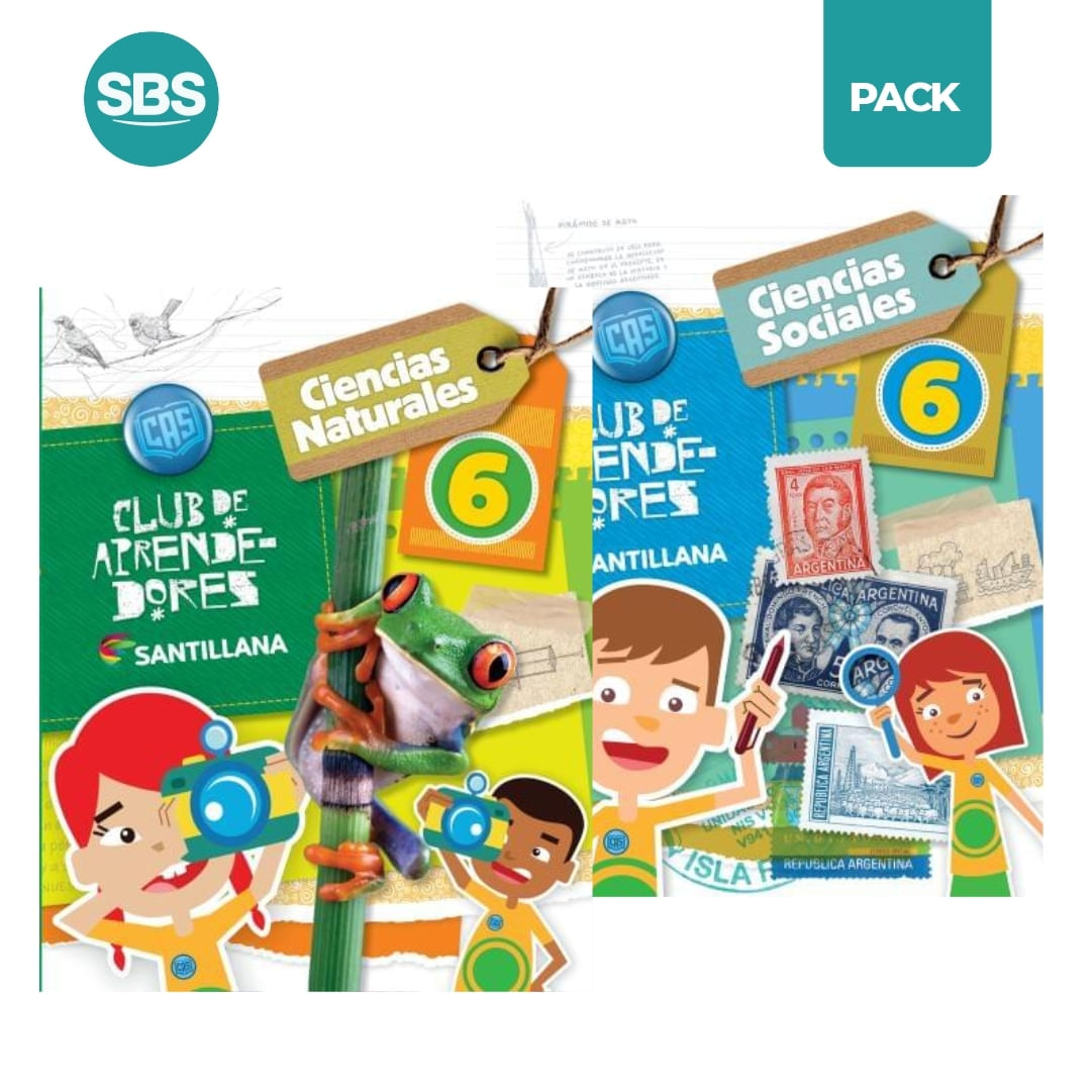 CLUB DE APRENDEDORES 6 NACION - SOCIALES + NATURALES - 2 LIB