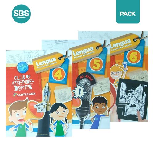 LENGUA 4 AL 6 CLUB DE APRENDEDORES - 3 LIBROS