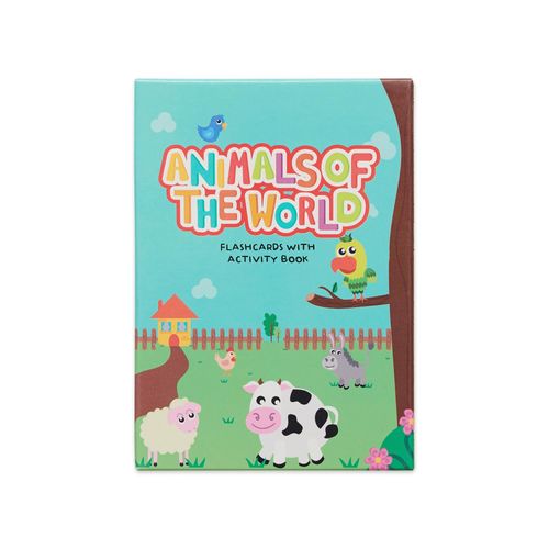 ANIMALS OF THE WORLD  - 50 FLASHCARDS + ACTIVITY BOOK - EDUC