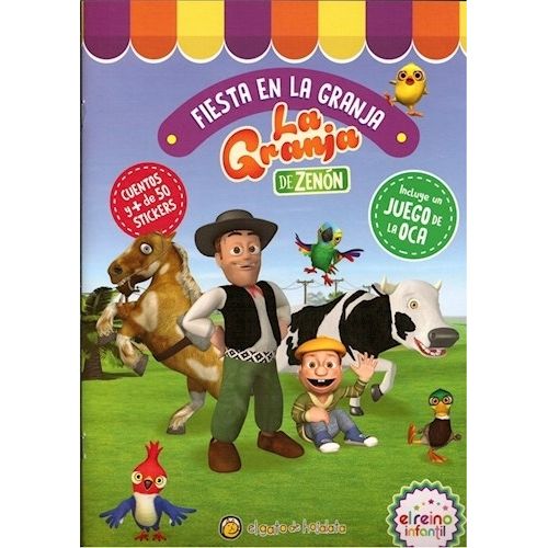 FIESTA EN LA GRANJA DE ZENON - JUEGO DE LA OCA + STICKERS FIESTA EN LA GRANJA DE ZENON - JUEGO DE LA OCA + STICKERS