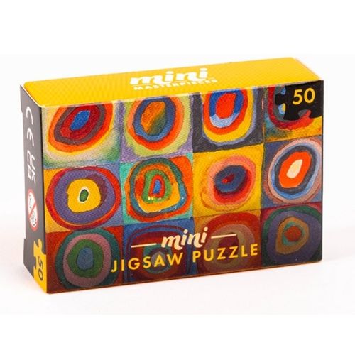 SQUARES WITH CONCENTRIC CIRCLES - MINI JIGSAW PUZZLE - 50 PI