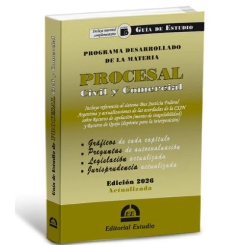 GUIA DE ESTUDIO DE PROCESAL CIVIL Y COMERCIAL (NUEVA  2026)