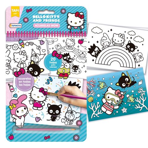 HELLO KITTY AND FRIENDS - ACUARELAS WOW