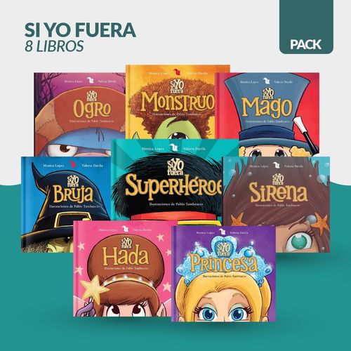 PACK SI YO FUERA 8 LIBROS- BRUJA HADA MAGO OGRO PRINCESA Y +