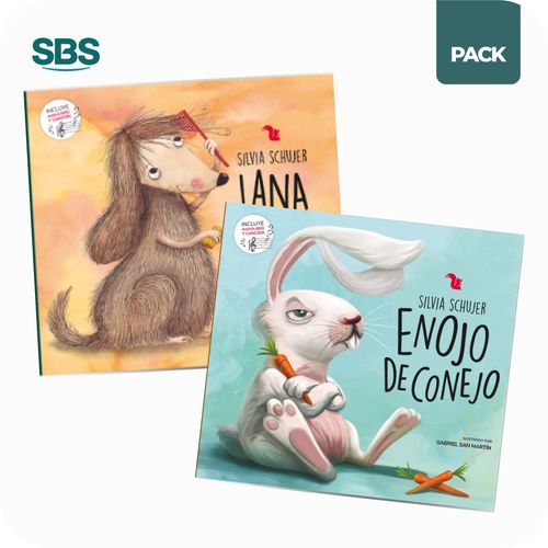 LANA DE PERRO + ENOJO DE CONEJO - SCHUJER - 2 LIBROS