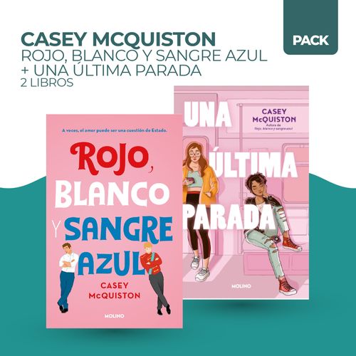 ROJO, BLANCO Y SANGRE AZUL + UNA ULTIMA PARADA - 2 LIBROS .