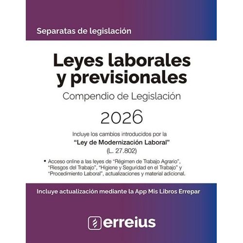 SEPARATA LEYES LABORALES Y PREVISIONALES 2026