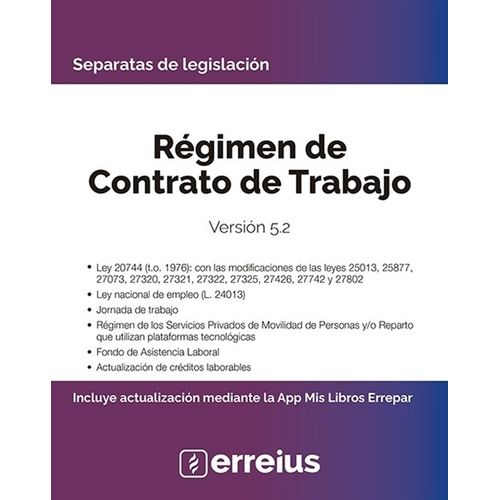 SEPARATA REGIMEN DE CONTRATO DE TRABAJO - VERSION 5.2