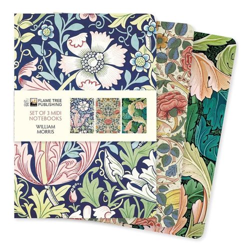 WILLIAM MORRIS - SET OF 3 MIDI NOTEBOOKS
