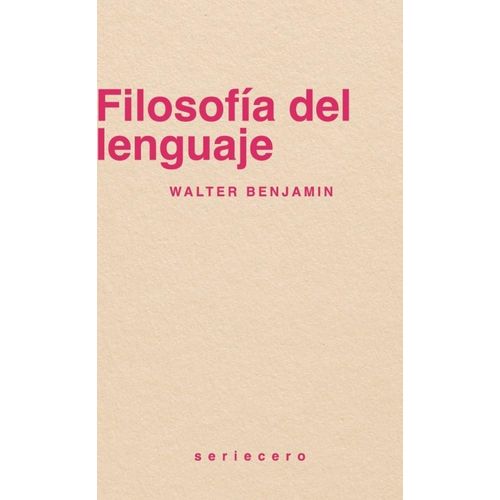 FILOSOFIA DEL LENGUAJE - WALTER BENJAMIN