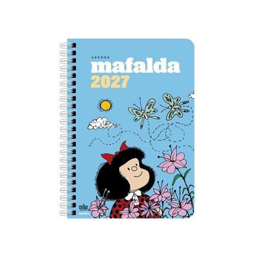 AGENDA 2027 MAFALDA ANILLADA MODULOS CELESTE - QUINO