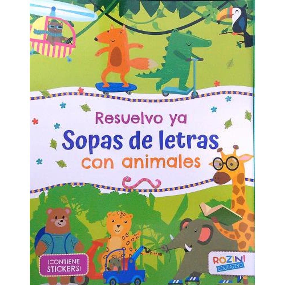 Sopa de Letras de Animales A Partir de 6 años: Sopas de Letras